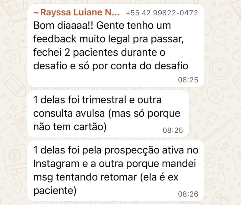 Depoimento Aluna Desafio