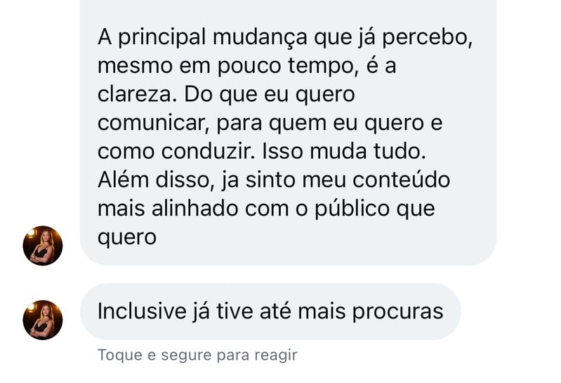 Depoimento Aluna Desafio